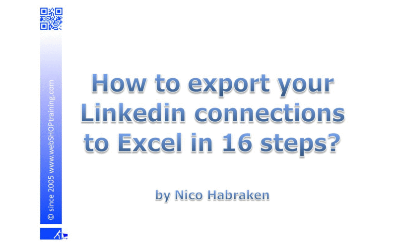 Linkedin connections export to Excel